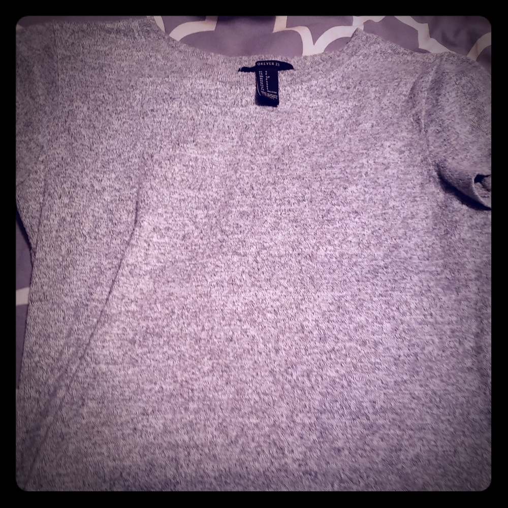 Grey Forever 21 crop top